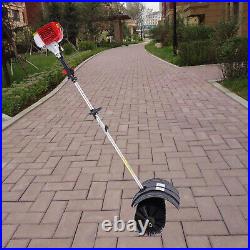 2.3HP 52cc Gas Power Hand Held Sweeper Air-Cooled Driveway Nylon Brush Sweeper