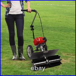 43cc Gas Power Broom Handheld Sweeper Driveway Turf Grass Snow Cleaning 2-stroke