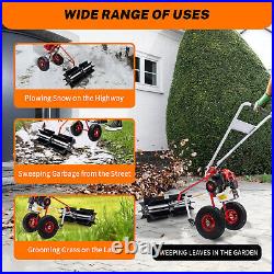 43cc Gas Power Hand Held Sweeper Broom Cleaning Driveway Turf Cleaning Machine