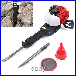 52CC Demolition Jack Hammer Concrete Breaker Drill with 2 Chisel Gas-Powered