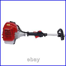 52cc 2-stroke Gas Power Sweeper Hand Held Broom Cleaning Driveway Grass Air Cool