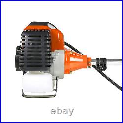52cc 2in1 Gas Power Straight Shaft String Grass Trimmer Weed Eater Brush Cutter