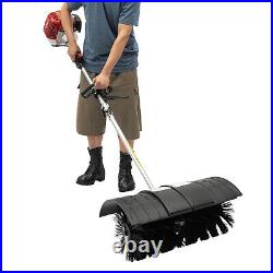 52cc GAS POWER HAND HELD SWEEPER BROOM DRIVEWAY TURF ARTIFICIAL GRASS SNOW CLEAN