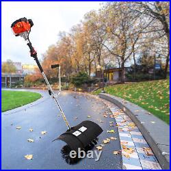 52cc Gas Power Hand-Held Sweeper Broom Driveway Turf Artificial Grass Snow Clean