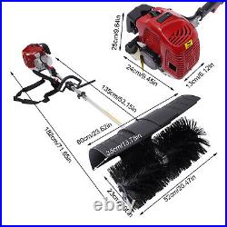 52cc Gas-Power Hand Held Sweeper Broom Driveway Turf Artificial Grass Snow Clean