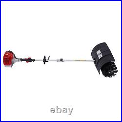 52cc Gas Power Hand Held Walk Behind Tractor Sweeper Broom Driveway Cleaning USA
