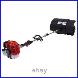 52cc Gas Power Sweeper Hand Held Broom Dirt Cleaning Driveway Turf Grass 2.3HP