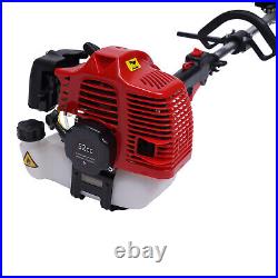 52cc Gas Power Sweeper Hand Held Broom Dirt Cleaning Driveway Turf Grass 2.3HP