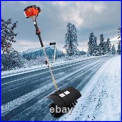 52cc Hand-held 2.5-HP Gas Power Sweeper Broom Snow Dirt Driveway Walkway Clean