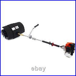 52cc Hand-held Gas Power Sweeper Broom Snow Dirt Driveway Walkway Clean 2.5-HP