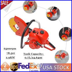 78.5cc 2 Stroke Gas Power Cement Concrete Cut off Saw Cutting Tool with Blade