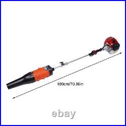 Gas Power Hand Held Blower Sweeper Broom Cleaning Driveway Turf Grass 52cc 2.3HP