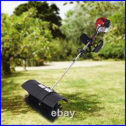 Gas Power Hand Held Sweeper 52cc Broom Driveway Turf Artificial Grass Snow Clean