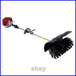 Gas Power Hand Held Sweeper Broom Driveway 52cc Artificial Grass Clean With Blower