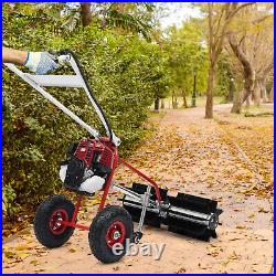 Gas Power Hand Held Sweeper Broom Driveway Turf Artificial Grass Snow Clean NEW