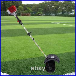 Gas Power Nylon Brush Broom Sweeper Artificial Grass Driveway Turf Snow Clean US