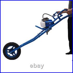 Hand Push 63CC 4HP Gas Powered Post Hole Digger Earth Auger Borer Bits and Wheel
