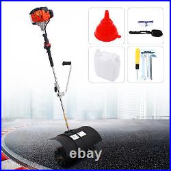 Hand-held 52CC Gas Power Sweeper Broom Driveway Turf Artificial Grass Snow Clean